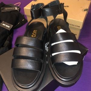 Ego Black Ankle Sandals size 8